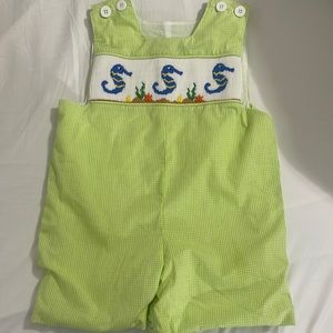 Smocked Summer shortalls